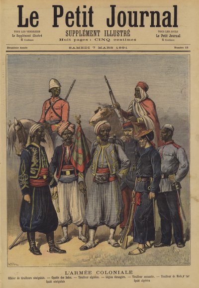 Soldados del ejército colonial francés de French School